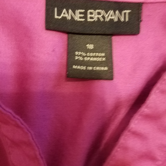 Dark Pink Button Down w/Pintucks & Sleeve Details - Picture 4 of 4